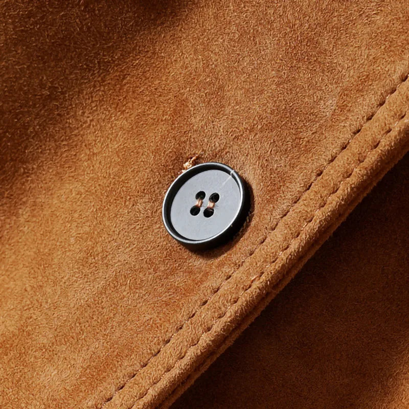 Lady Real Leather Suede Jacket 2024 New Sheepskin Leather Coat Women's Oversized Coat Fashion Streetwear Bomber Jacket