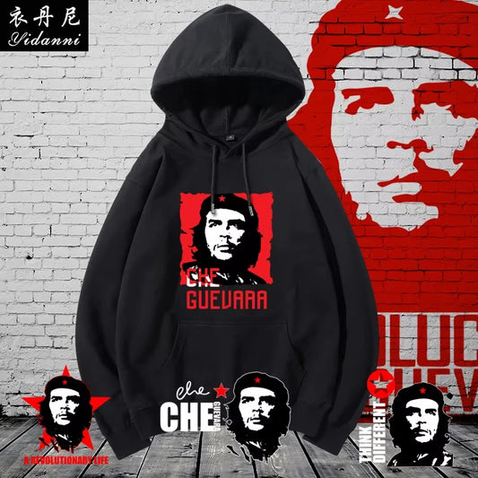 Cuban Red Revolutionary Hero Che Guevara Hooded Sweatshirt Printed Men's and Women's Casual Pullover Long-sleeved Hoodies Tops