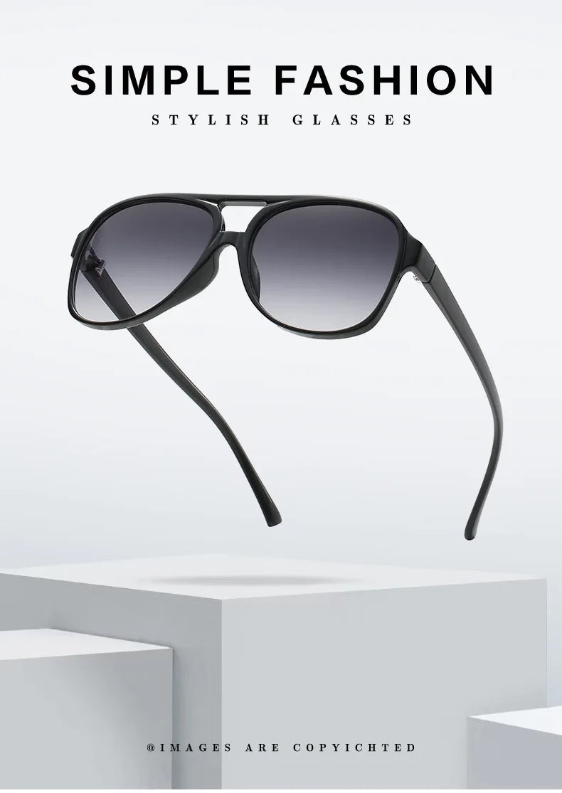 Retro Polarized Sunglasses for Men's Women's Large Frame Classic 90s Vintage Pilot Driving Eyewaer UV400 Protective Sun glasses