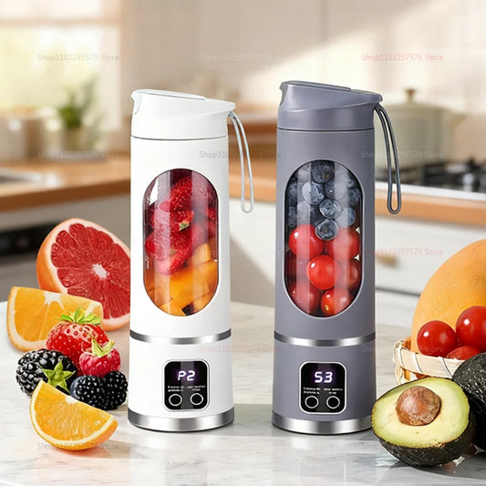 Portable Mini Electric Blender USB Rechargeable Smoothie Juicer Milkshake Maker For Fresh Fruit Orange Juice And On-The-Go Use