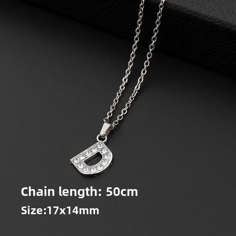 26-Letter Necklace Pendant Alphabet Jewelry Necklace Fashion Decorative Necklace