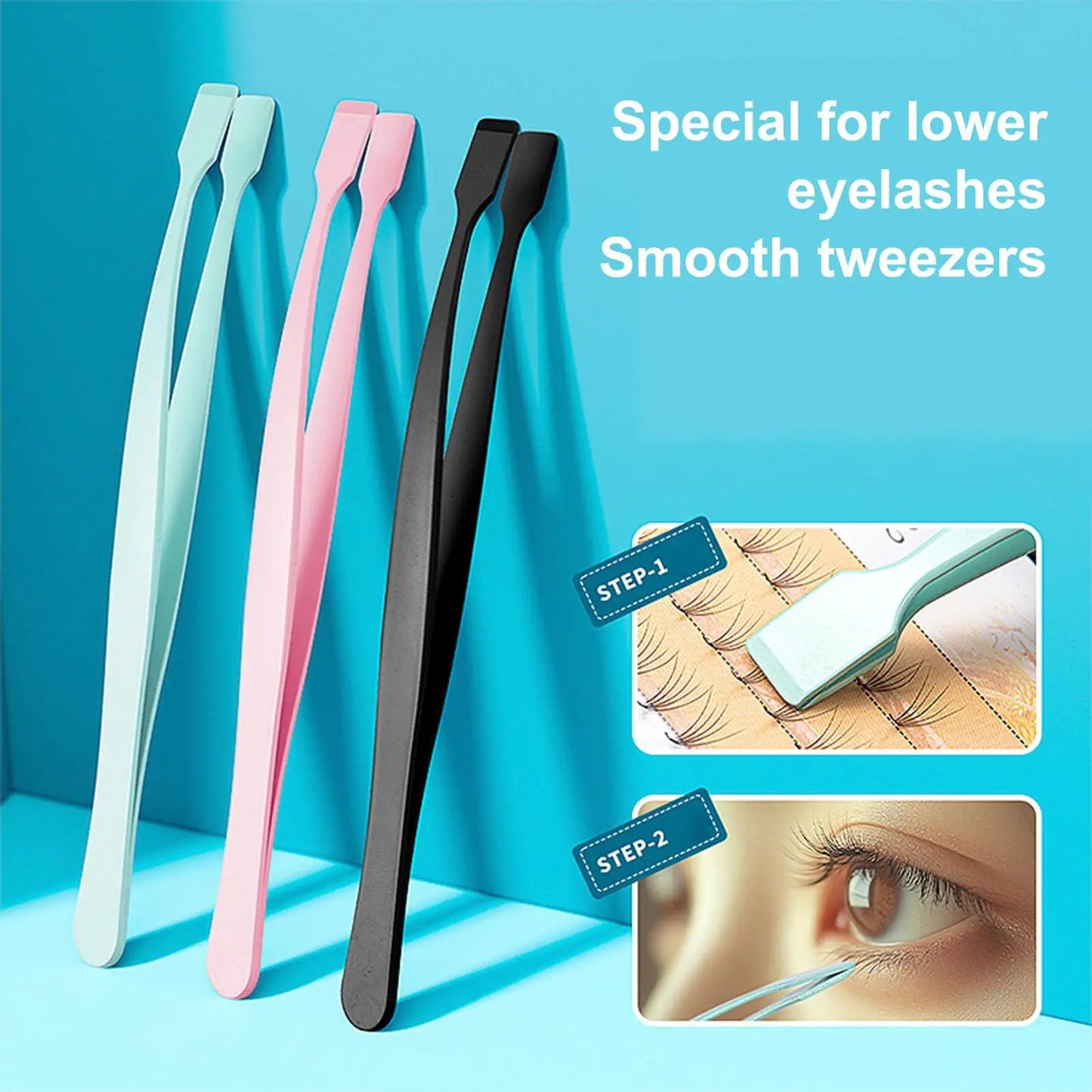 Lash Applicator Tool Eyelash Cluster Applicator Tweezers Non Slip Precise Professional Makeup Tool for Travel Salon Separating