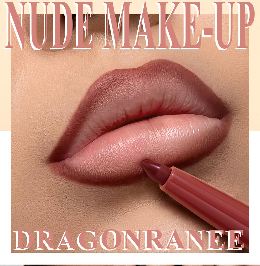 12-Piece Lip Liner Set, Matte, Easy to Outline, Waterproof and Sweat-Proof, Versatile for Daily Use, Long-Lasting, Delicate, Non-Smudging, a Must-Have for Beginners