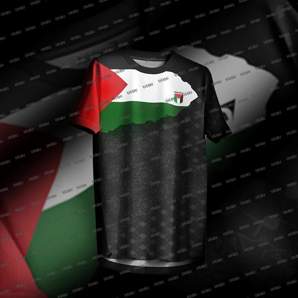 Palestine Football Jersey T Shirts Summer Fashion Short Sleeve Palestinian Flag 3D Print Tshirt Motorcycle Jerseys Men Tops
