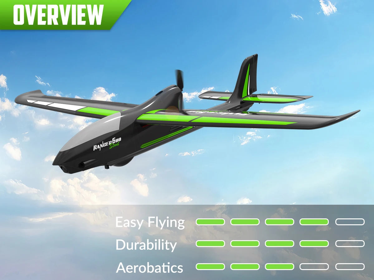 Volantexrc Ranger600 RC Aircraft 2.4GHz 4CH 600MM Fixed Wing RC Plane With 6-Axis Gyro Stabilizer One Key Aerobatic RTF Fighter