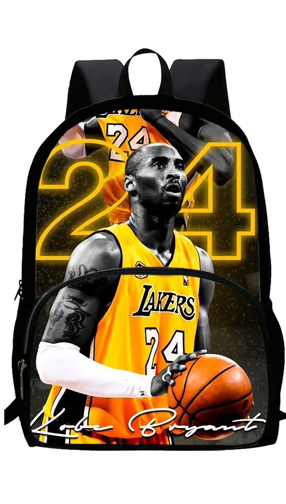 Basketball K-Kobe B-Bryant Child School Backpack 1/3PCS  with Lunch Bags ,Pencil Bags  School Bags for Boys Girls Best Gift