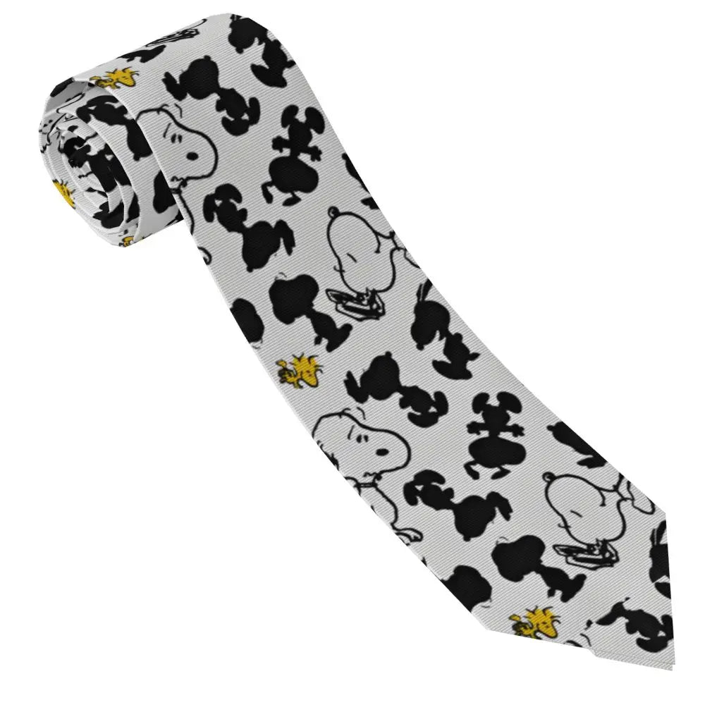 Personalized Fashion S-Snoopys Neckties Men Silk Cartoon Office Neck Tie