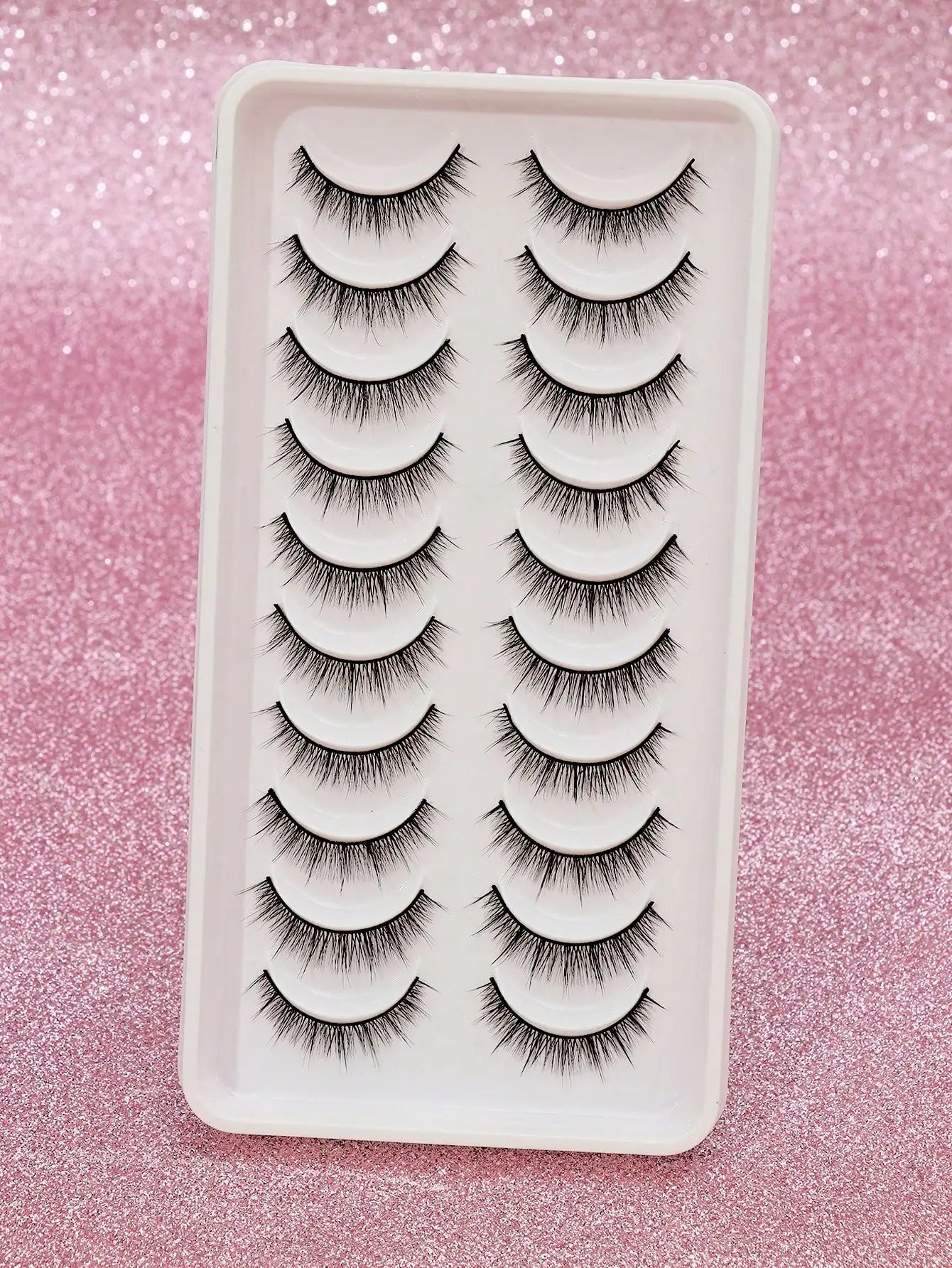 5/7/10 Pairs brown DIY Lashes Natural Clear Eyelash Volume Natural Eyelashes Soft Cross Cat Lashes Extended Outer Corner Eyelash