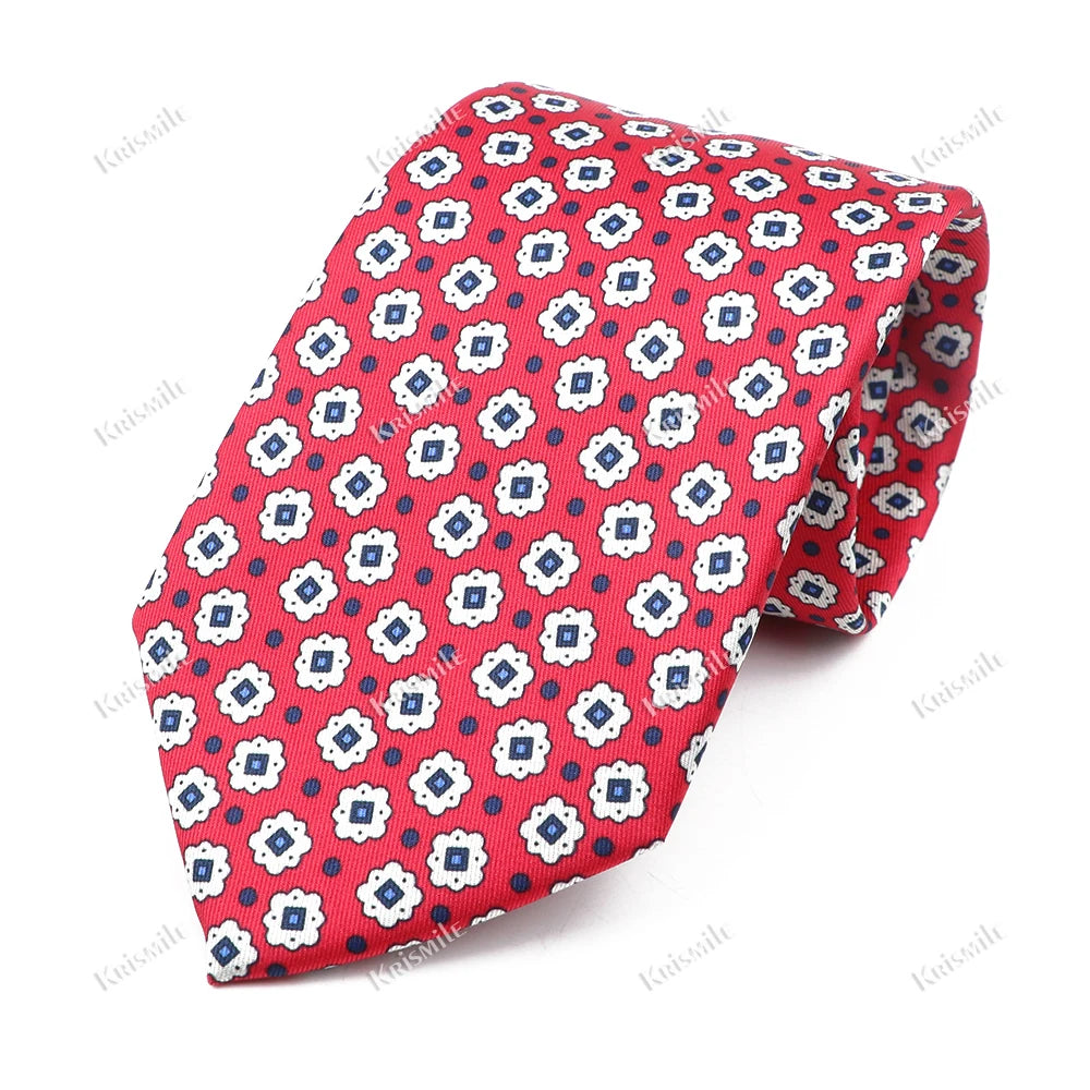 New Design Bohemian Style Necktie For Men Silk Touch Soft Blue Red Yellow Necktie Fit Wedding Party Business Office Accessory