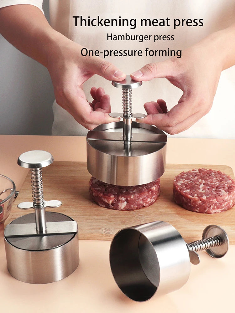 Hamburger press utensils kitchen meat tools tableware hamburger meat press stainless steel meat press meat pie meat filling mold
