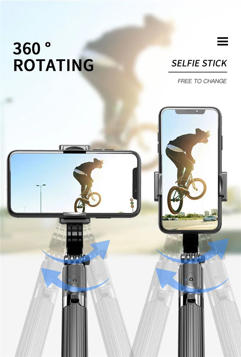 Gimbal Stabilizer For iPhone Android Cell Mobile Phone Cellphone Smartphone Action Camera Handle Grip Selfie Stick Video Tripod