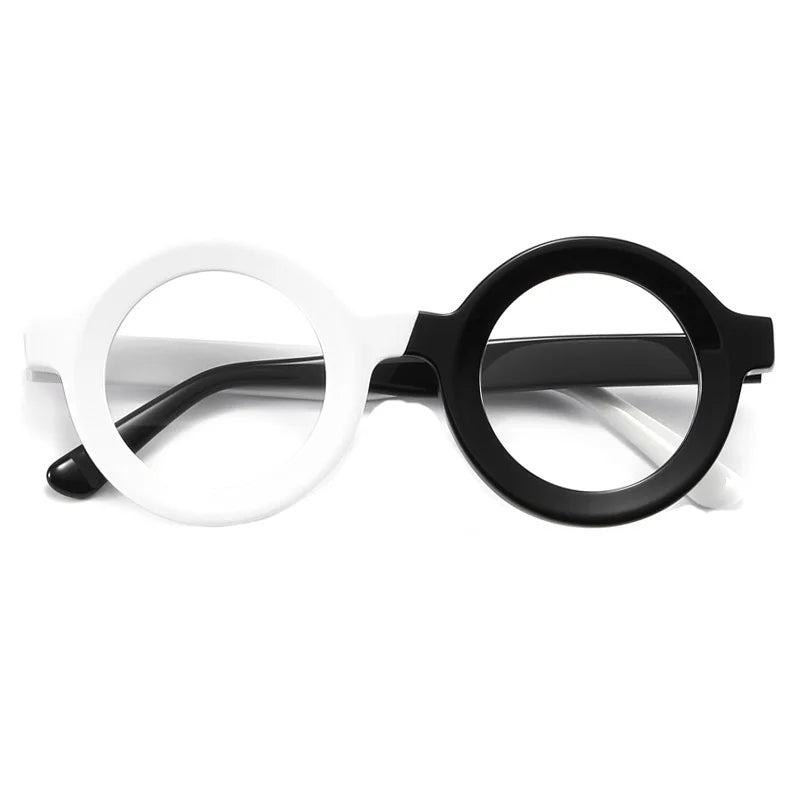 F·DRACON Plate Glasses Frames Retro Round Men And Women Frames Light Luxury Quality Optical Prescription Glasses Frames 23103