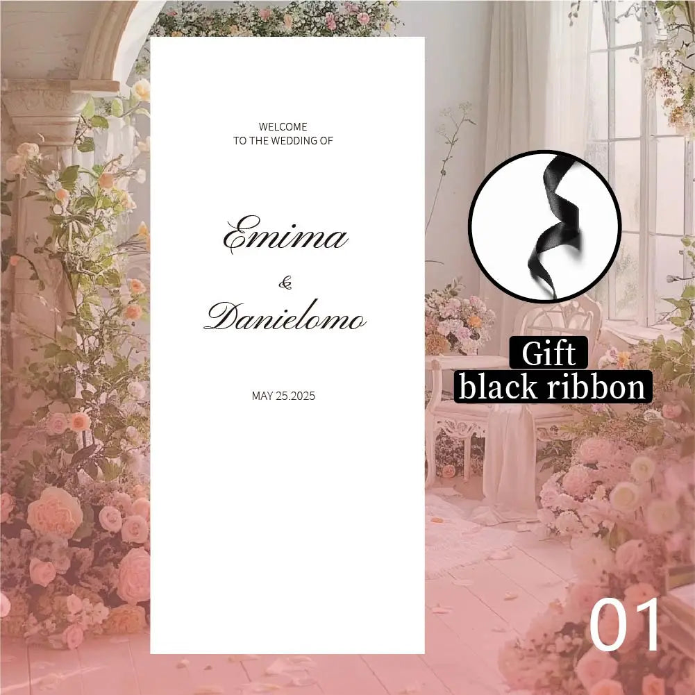 Personalized Wedding Customization, Ultra-Soft Velvet Fabric, Welcome Sign, Wedding Sign Fabric, Wedding Sign, White, Event Decoration, Wedding Decoration Flag, Bride Wedding, Outdoor Wedding