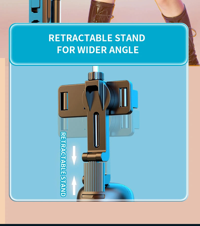 Smart Phone Gimbal - 360° Rotation, Auto Tracking, Stabilize Shots for Phone, Perfect for Vlogging & Live Streaming, Easy To Use