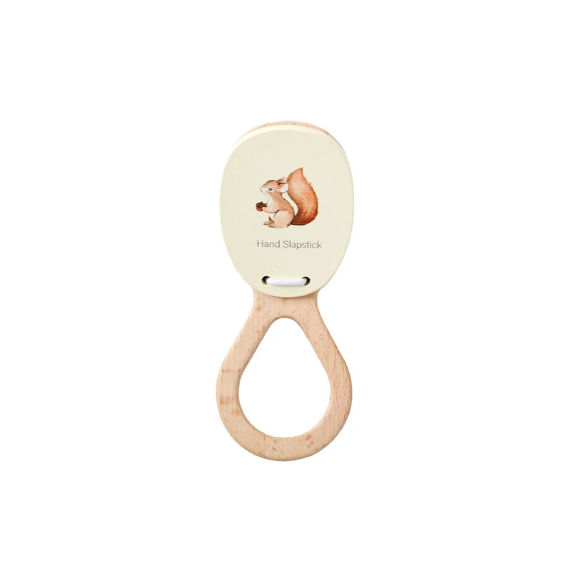 Baby 1-3 Year Montessori Musical Instruments Wooden Musical  Interactive Game Newborn Cartoon Squirrel Pattern Educational Gifts