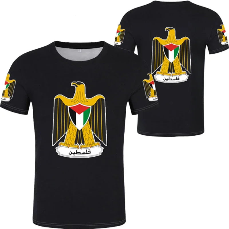 Palestinian Flag T Shirt Summer Sports Football Jersey Men's Graphic Short Sleeved T-shirts Palestine National Day Gift Tees