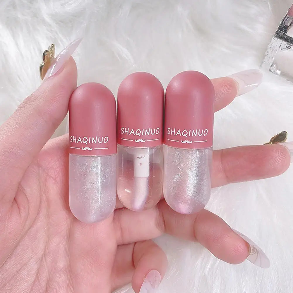 4Colors Lip Gloss Set Water-Gloss Lip Glaze, Moisturizing, Waterproof, Non-Stick Cup, High Pigment & Long-Lasting