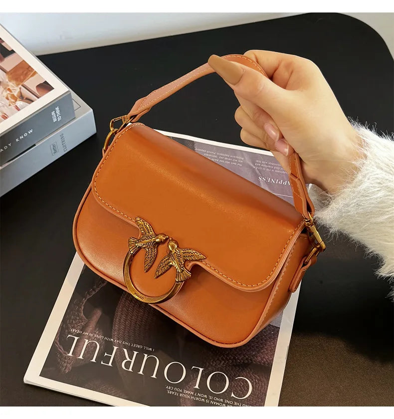 Ladies' Handbag, Swallow Bag, High-end, Fashionable, Versatile, Single Shoulder Crossbody Bag, Small Square Bag, Commuting Bag