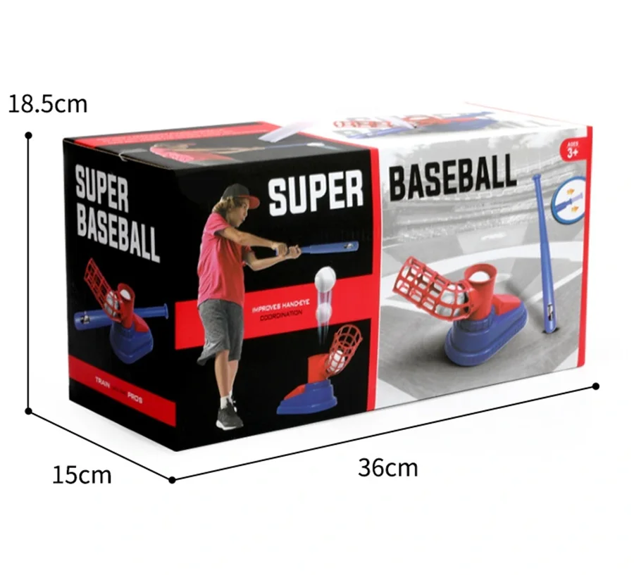 Hot-Selling Baseball Launcher Toy, 2-in-1 Foot-Operated/Manual Press Ball Pitching Machine, Interactive Baseball Training Game for Young Children, Outdoor Sports Toy, Indoor and Outdoor Interactive Sports Game for Kids, Kinde