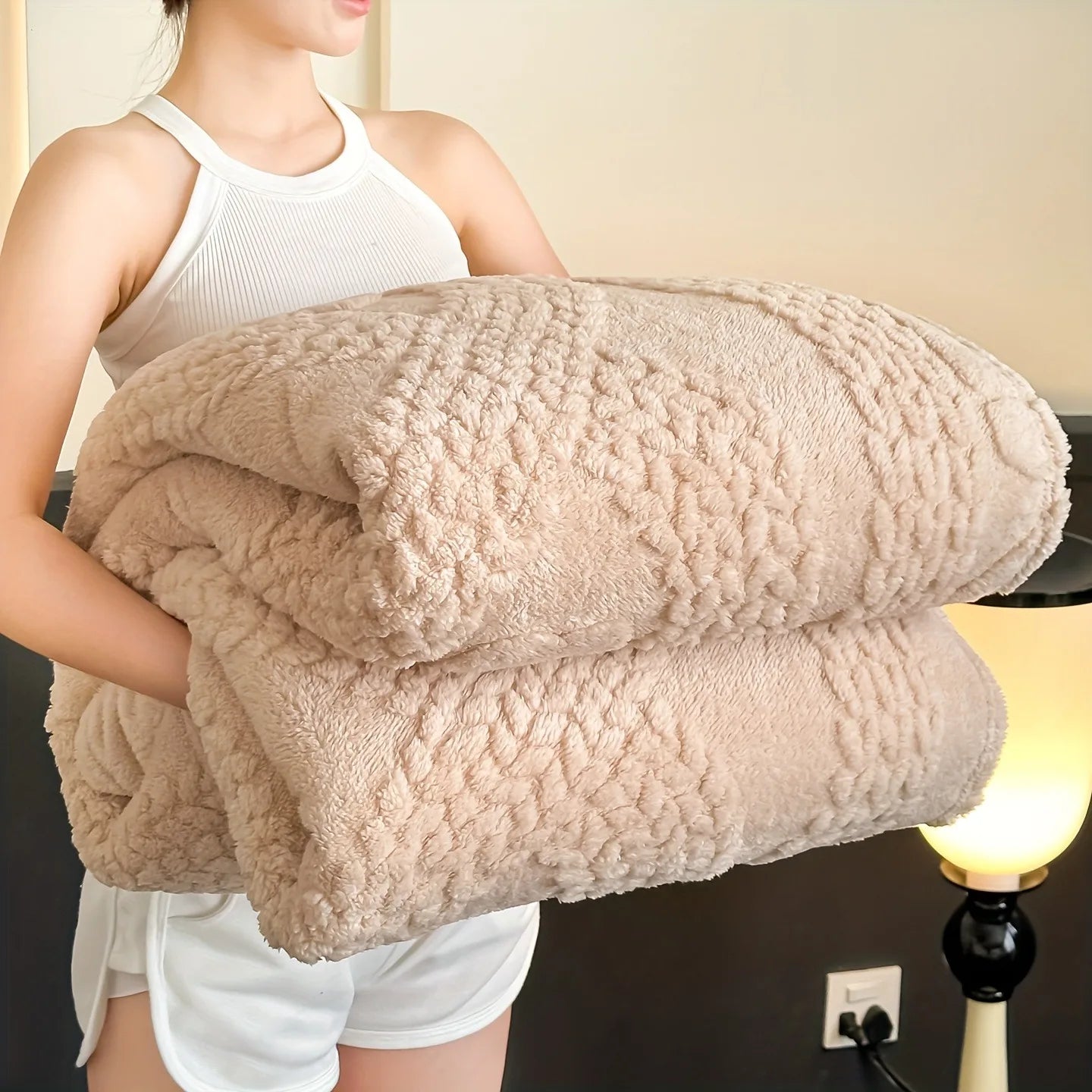 Soft Smooth Bowknot Style Blanket for Beds Sofas Office Naps Warm Experience Home Decorative Throw Blanket