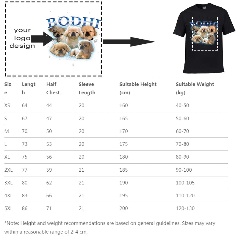 Men's T-shirt 100% cotton Your OWN Design t-shirt man Brand Logo/Picture Custom DIY print o-neck t-shirt male tops