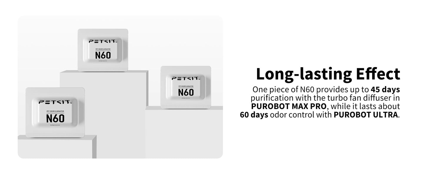 PETKIT N60 Pet Odor Control for Purobot Ultra and Purobot Max Pro Self-Cleaning Cat Litter Box Long-Lasting Effective Litter Box