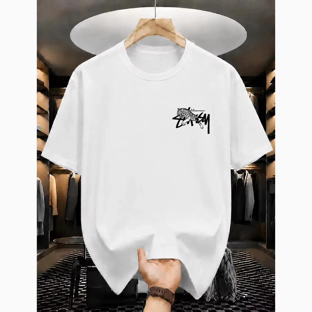 2026 Summer New  T-shirts Luxury Printed Top Pattern Short Sleeve Hip Hop T-shirt Men's Clothing Women's Alphabet T Shirt