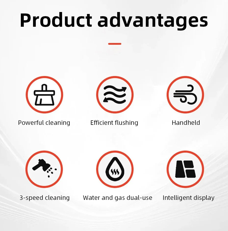 Handheld Steam Cleaner High-Pressure and High-Temperature Sterilization 1200W Household Air Conditioner Kitchen Hood Washer Gun
