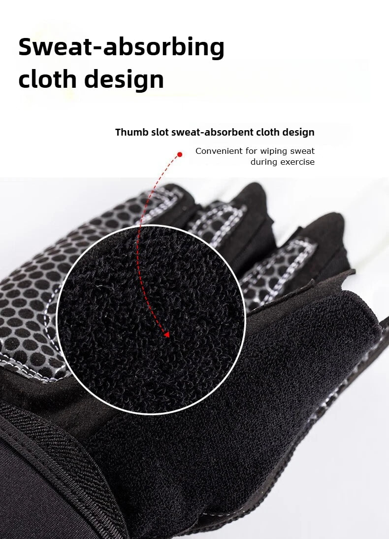 Workout Gloves for Men Women Half Finger Glove with Wrist Wrap for Sport Weight Lifting Training Bicycle Motorcyclist Gym Glove