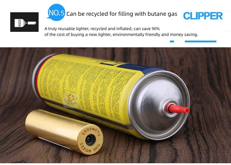 Metal Clipper Lighter Detachable Metal Lighter Environmentally Friendly Inflatable Lighter Grinding Wheel Ignition Tool Men Gift