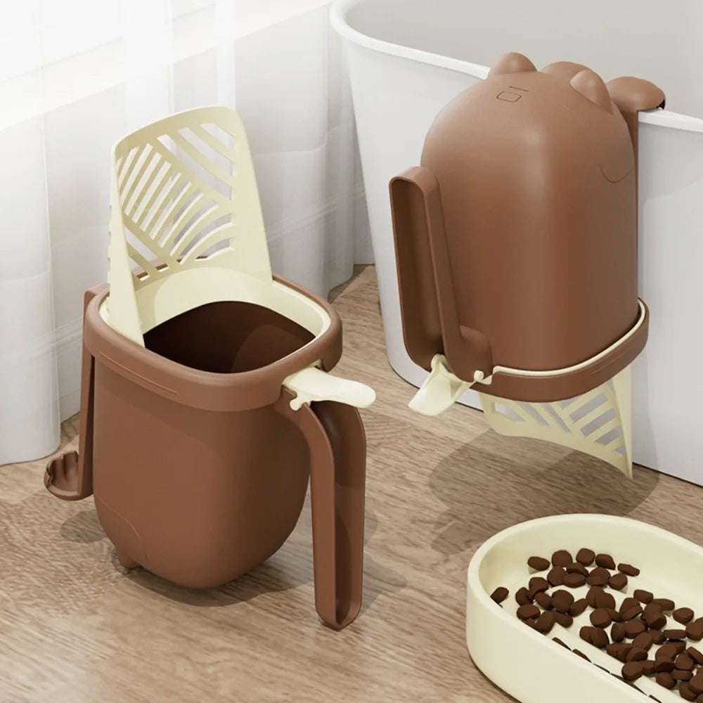 Cat Filter Clean Cat Litter Shovel Scoop Self Cleaning Thickening Cat Litter Box Comfortable Handle Large Capacity