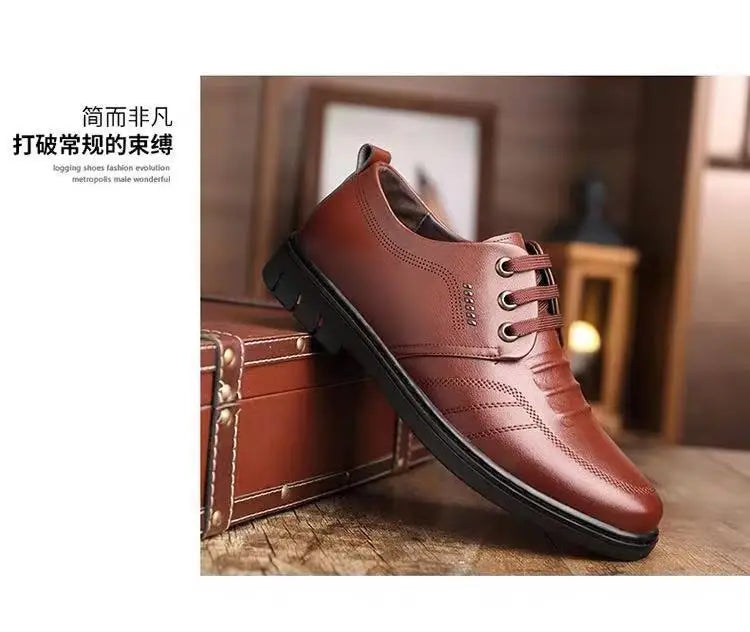 Leather Shoes Men's New Business Formal Shoes for Men Autumn Breathable Men's British Korean Pointed Toe Wedding Groomsmen Shoes
