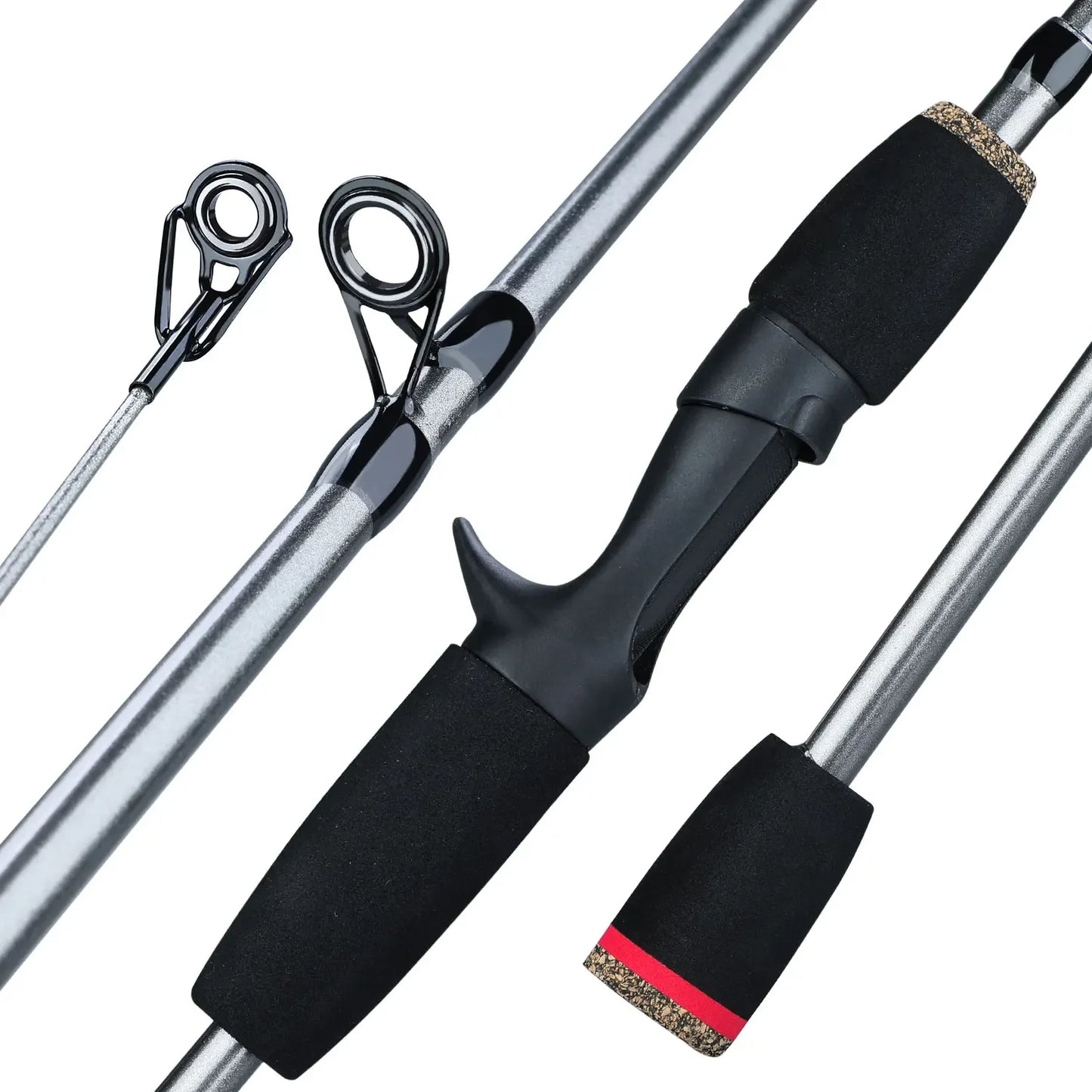 Sougayilang 5 Section Spinning Casting Fishing Rod 1.8M Ultralight Weight Carbon Fiber Poles for Travel Freshwater Fishing Pesca