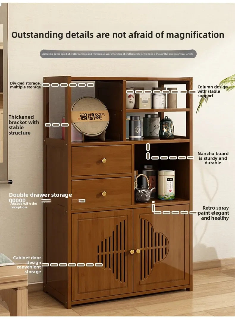 Tea cabinet, locker, living room, tea table against the wall, side cabinet storage locker
