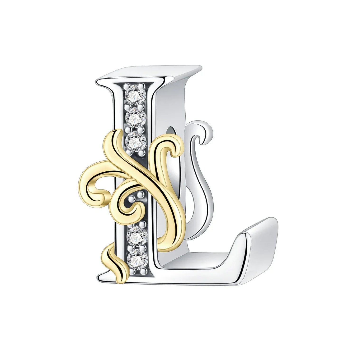 925 Sterling Silver  A-Z 26 English Letters Retro Fashion Pendant Fit Original Bracelet Charm Beads Necklace Diy Female Jewelry