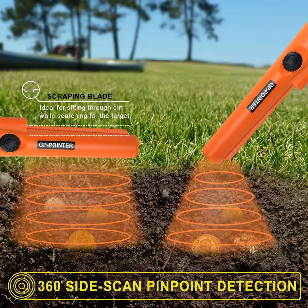 Metal Detector Outdoor Adventure Handheld Metal Detector Pinpointer   Finder Waterproof 360° Side Scan Metal Detector Rod