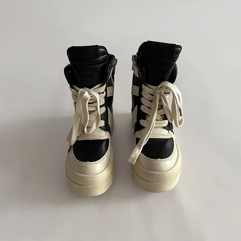 Shoes for Women Women's Ankle Boots Trendy Retro High-top Women's Shoes Fashion Casual Chunky Platform Luxury Designer Sneakers