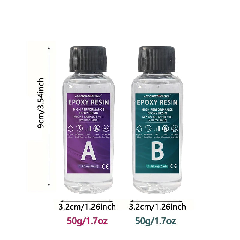 Epoxy Resin AB Glue - High - Strength Adhesive for Metal, Wood, Plastic & More | Quick Drying, Suitable for DIY & Repairs