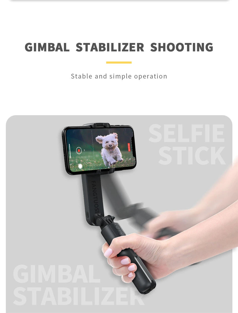 Gimbal Stabilizer For iPhone Android Cell Mobile Phone Cellphone Smartphone Action Camera Handle Grip Selfie Stick Video Tripod