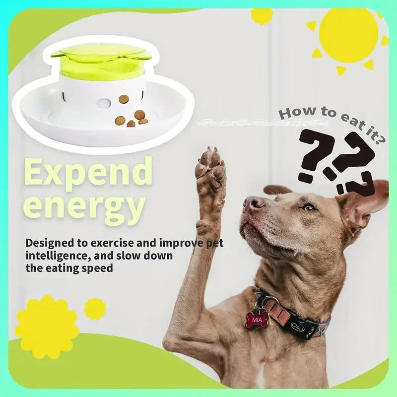 Pet Interactive Food Dispenser Toy  Leak-Proof Plastic Feeder for Dog cat  Enhances Pet IQ with Engaging Playtime Experience