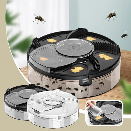 New Electric Fly Trap USB Rechargeable Flycatcher Indoor Outdoor Safety Insect Catching Tool for Home Kitchen Garden Flytrap