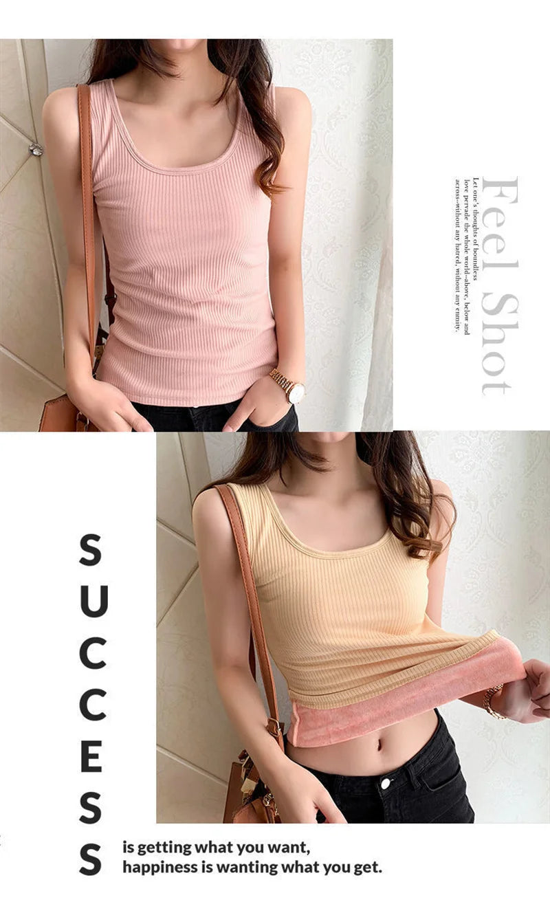 Thermal Underwear Vest Thermo Lingerie Woman Winter Clothing Comfortable Warm Top Inner Wear Thermo Shirt Ladies Undershirt New