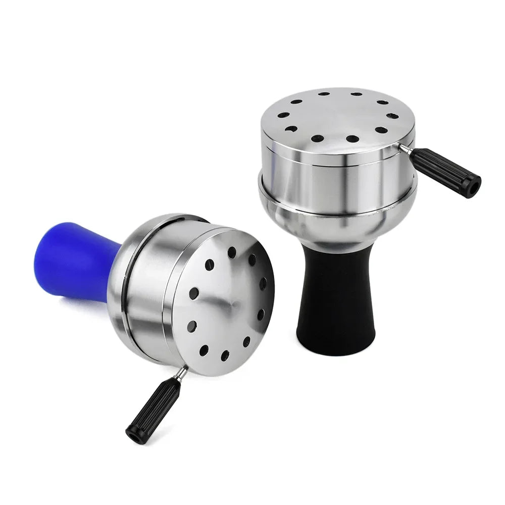CRUSHER Arab Shisha Hookah Metal Bowl Set Charcoal Holder with Cover Heat Heat Management System Chicha for Smoking Accessories