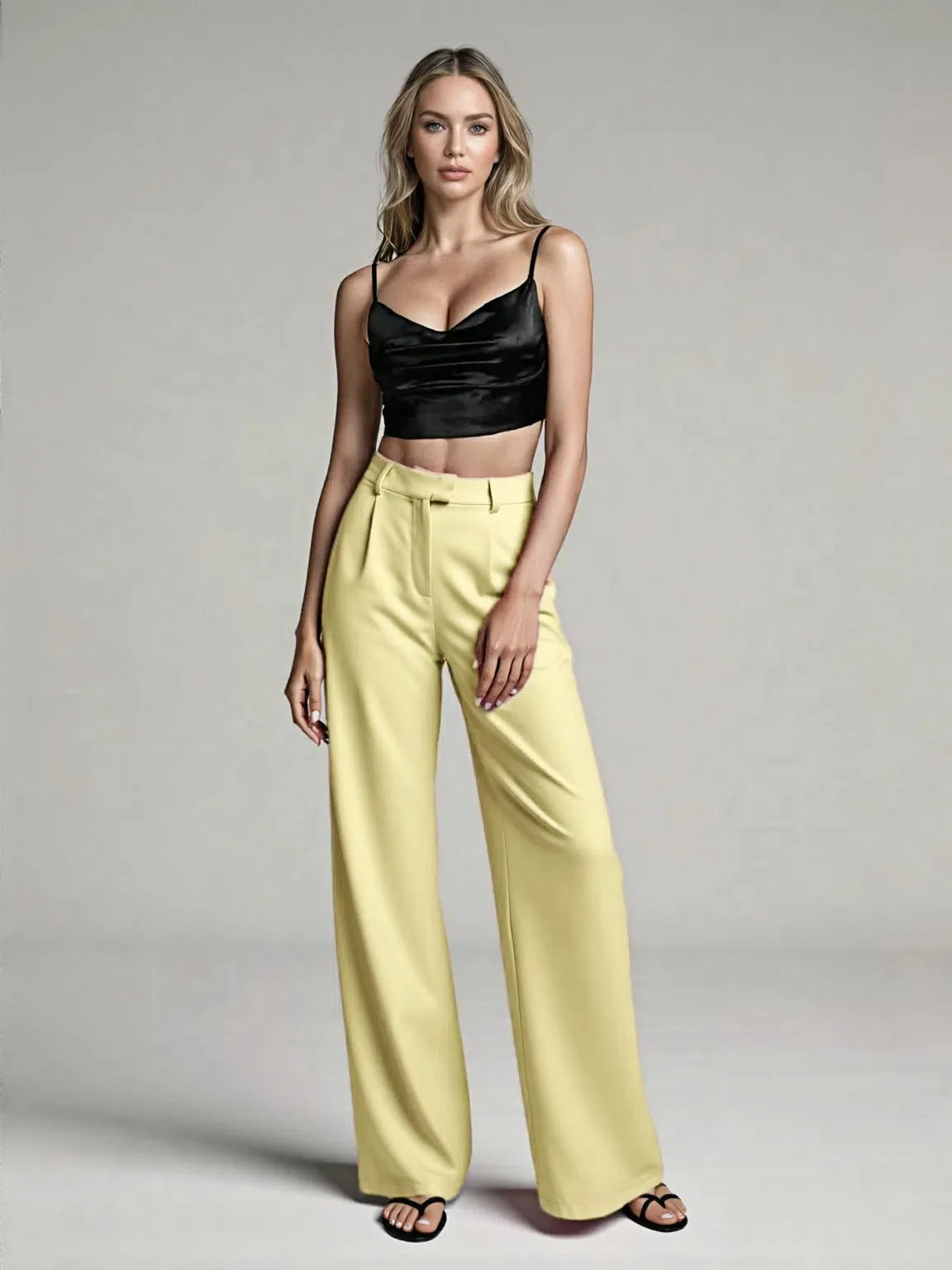 2025 New Pants Commuting High Waist Drape Straight Pants Formal Pants Casual Suit Long Pants Women