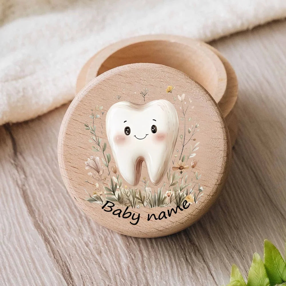 Personalised Baby First Tooth Wooden Tooth Box Milk Teeth Storage Collect Teeth Custom Name Keepsake Boxes Abiraterone acetate