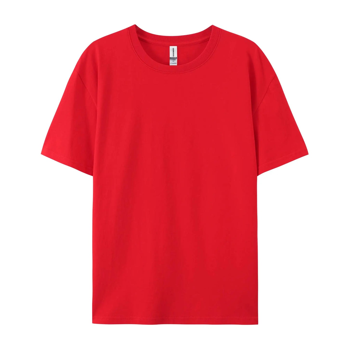 Loose Cotton Solid Tshirts Men Woman Short Sleeve Fashion Brand Trend Couple Clothing Tees Customized Candy Color Summer Tops
