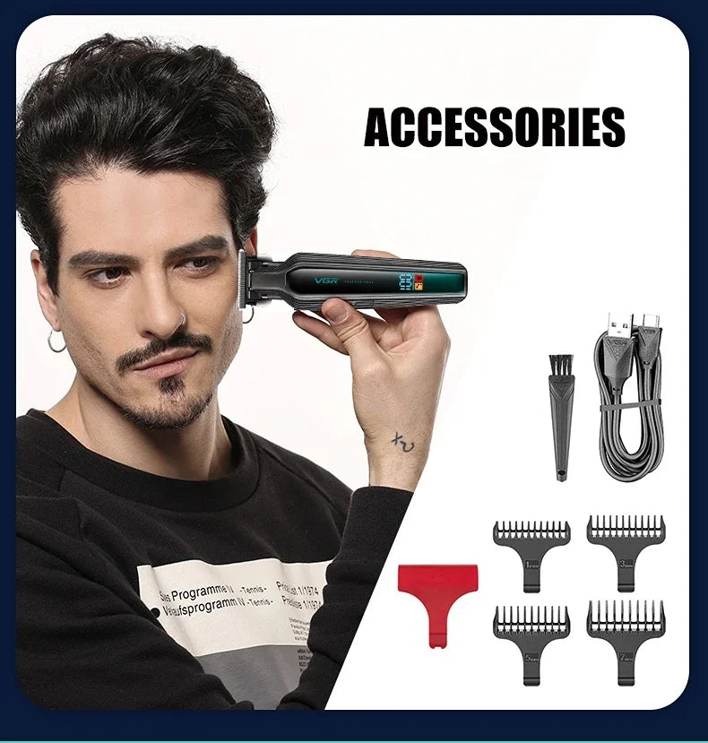VGR Hair Trimmer Professional Beard Hair Clipper Rechargeable Hair Cutting Machine Electric Trimer for Men V-930
