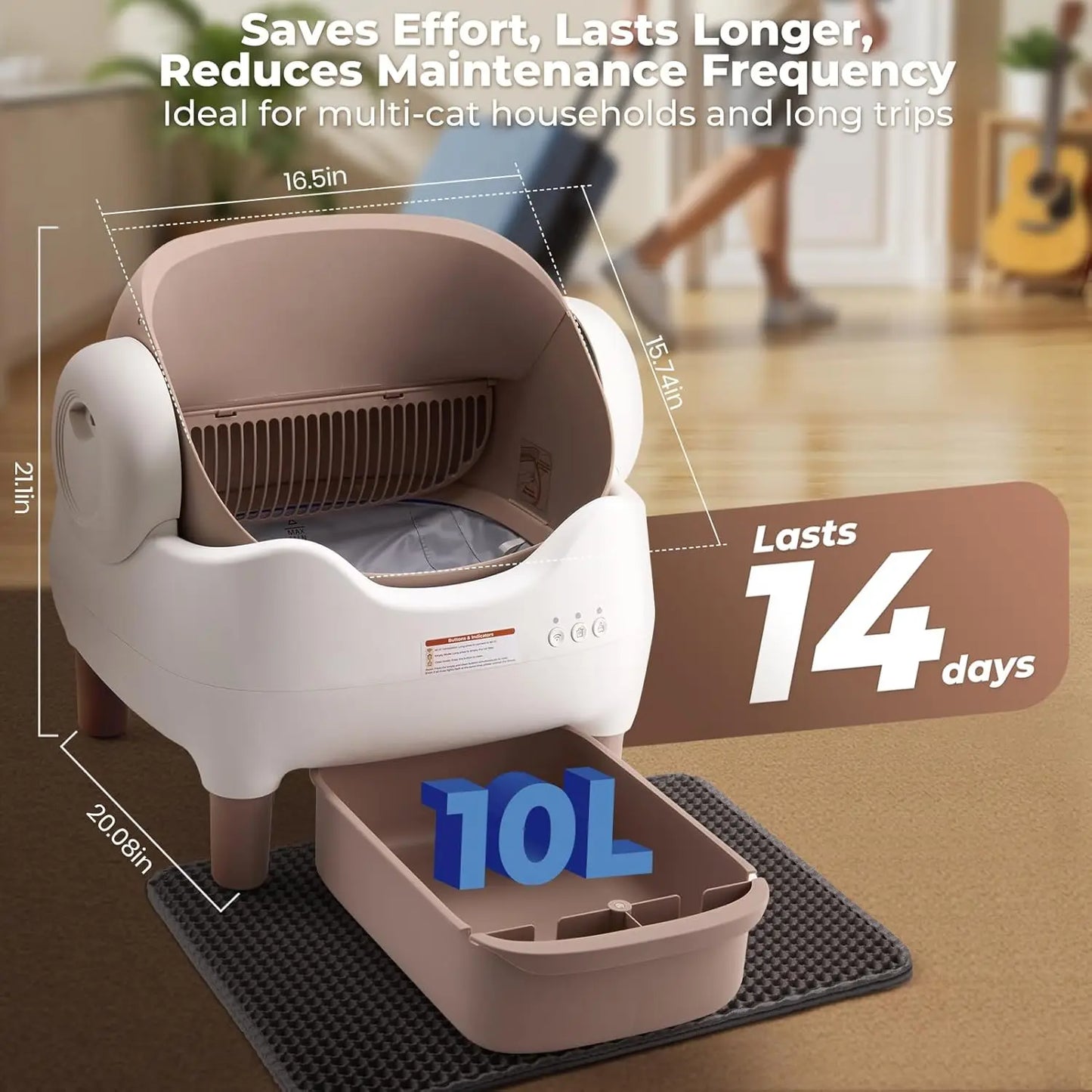 Automatic Smart APP Cat Litter Box Self Cleaning Fully Enclosed Cat Litter Box Pet Toilet Litter Tray with Free Gift Purifier