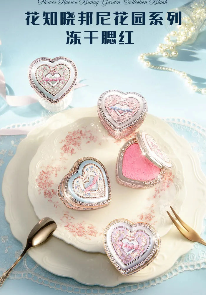 Flower Knows Bunny Garden Collection blush Lyophilized Silk Natural Look Facial Makeup Original Cosmetics