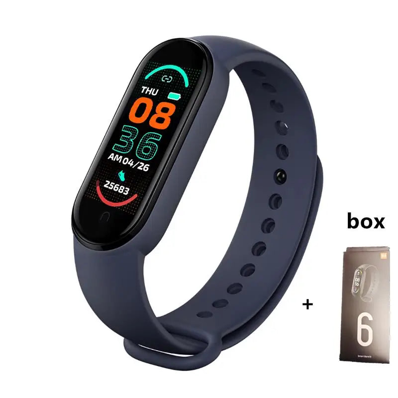 M6 Smartwatch Heart Rate Blood Pressure Monitoring Smart Watch Men Women Fitness Tracker Watch Waterproof Sports Smart Wristband
